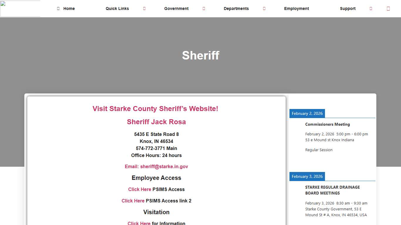Sheriff – Starke County Indiana