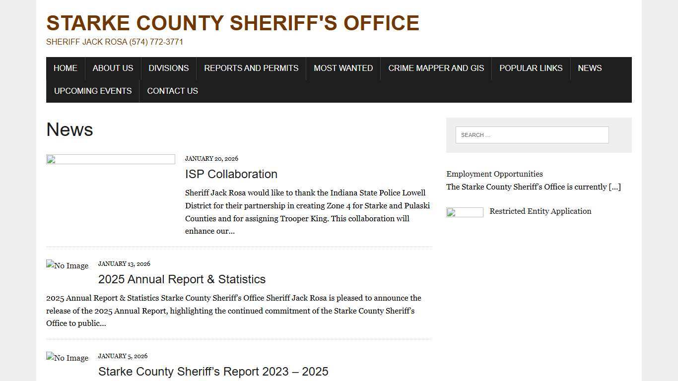 News – Starke County Sheriff’s Office
